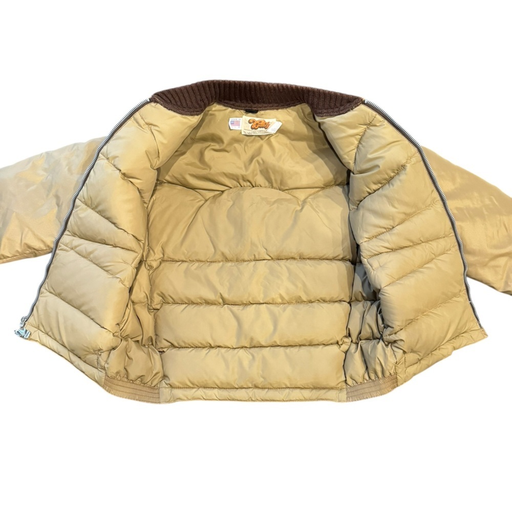 Vintage Comfy Down Puffer Jacket – Men’s Small – Golden Olive – USA Made - Picture 8 of 11